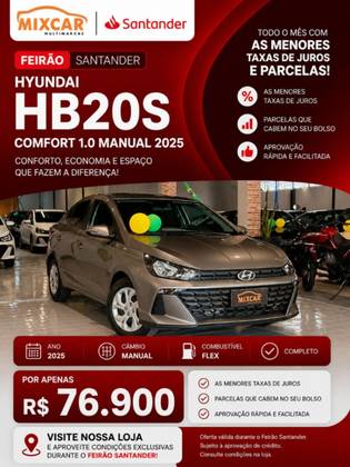 HYUNDAI HB20S 1.0 12V FLEX COMFORT PLUS MANUAL